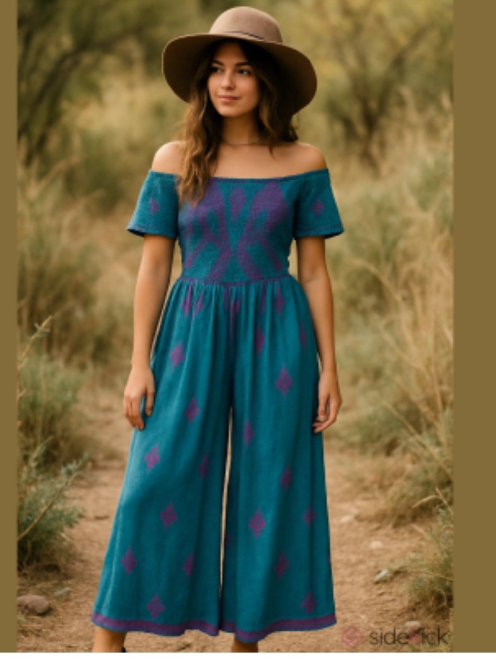 NWT Silk Wide Leg Jumpsuit with Pockets One Size - Picture 1 of 7